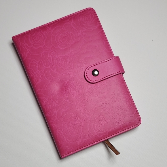 Fine Life Other - Pink Floral Embossed Notebook